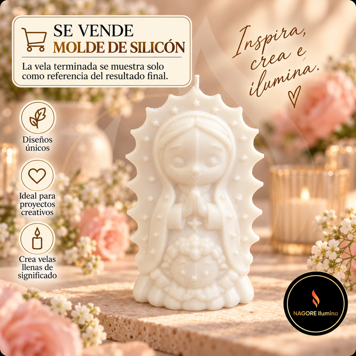Molde de Silicón Virgen de Guadalupe
