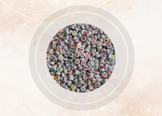 Cuentas de Abecedario colores (500 pzas) | Letras para Bisutería, Pulseras y Manualidades