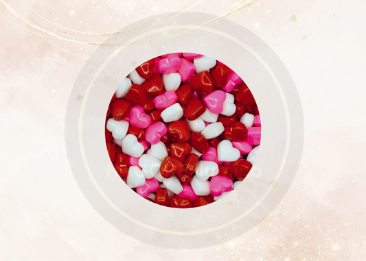 Granillo de Corazones 100 g | Sprinkles en Forma de Corazón para velas artesanales y Decoración de velas gourmet