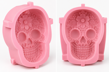 Molde de Silicón Calavera Floral
