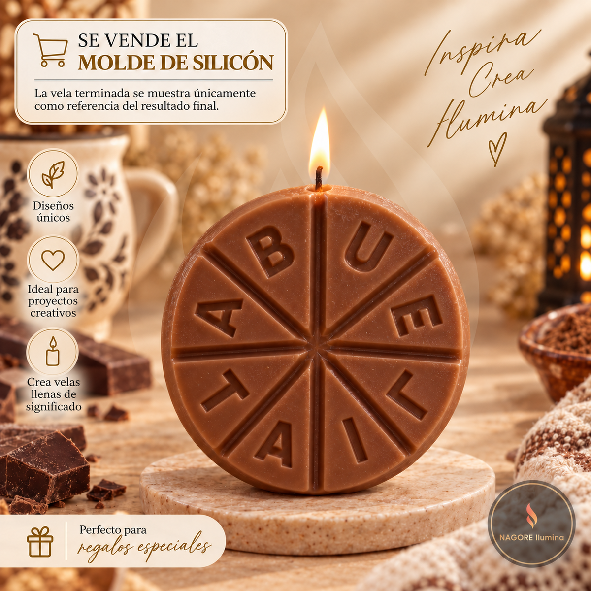 Molde de Silicón Tableta de Chocolate Tradicional