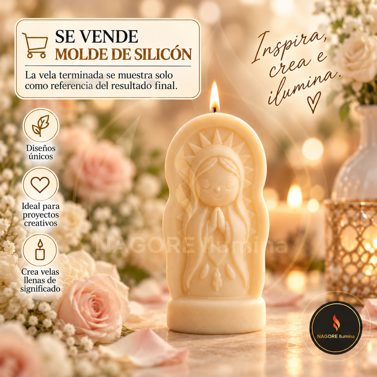 Molde de Silicón Virgen María