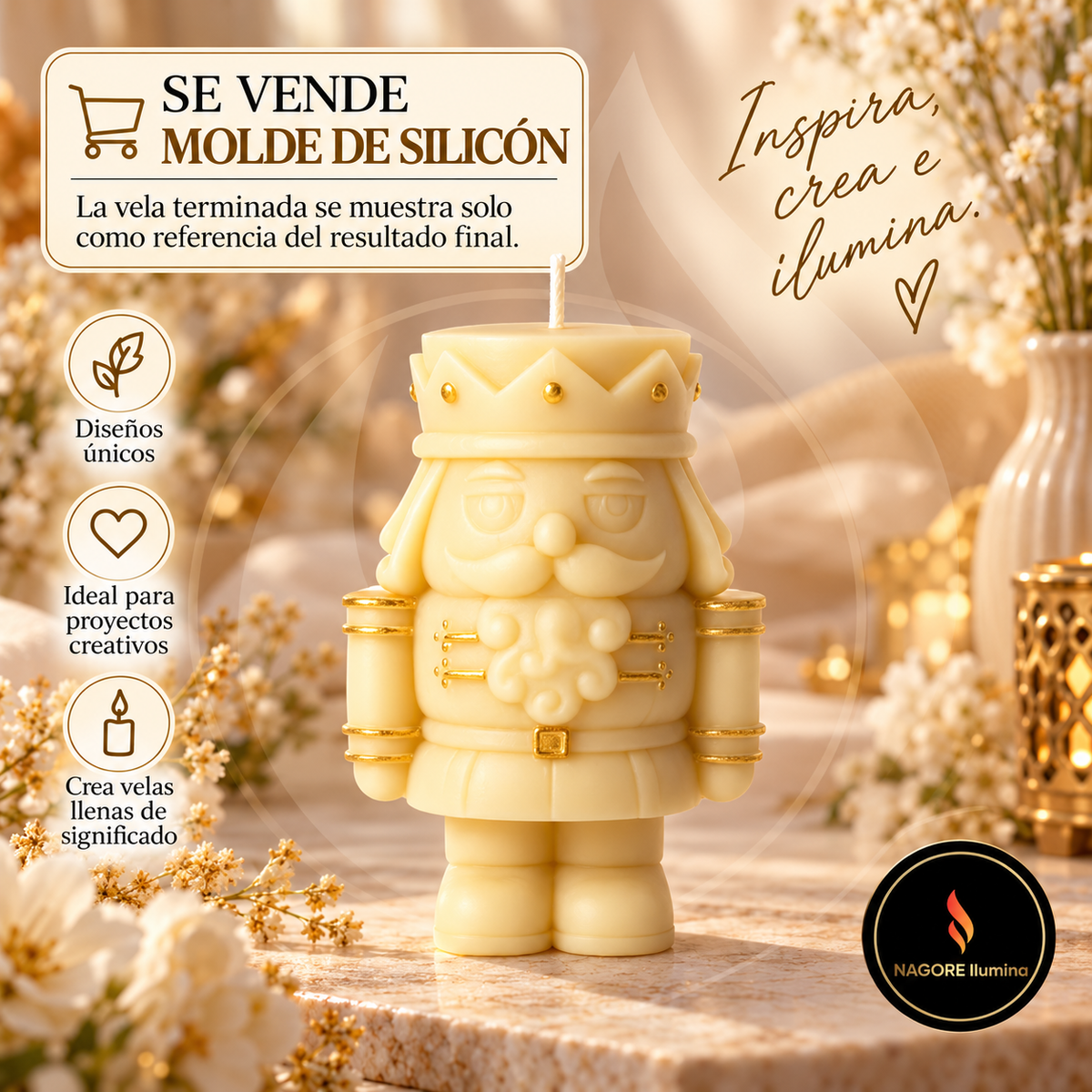 Molde de Silicón Cascanueces