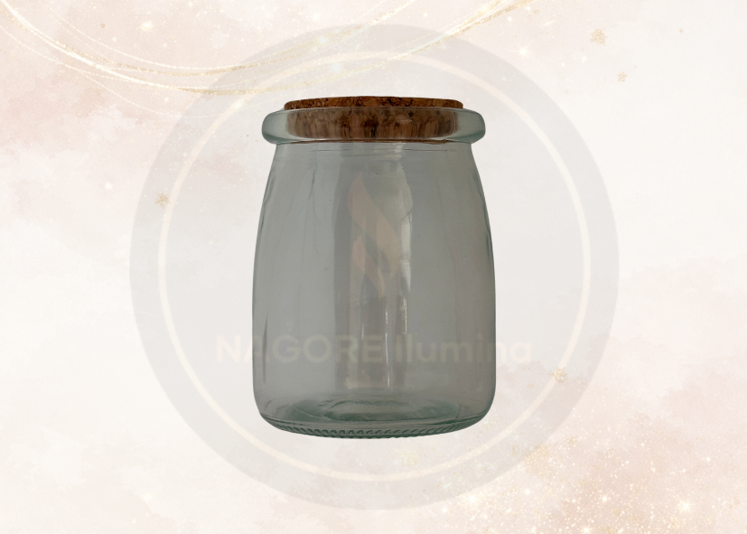 Tarro de Vidrio con Tapa de Corcho | Envase Natural para Velas, Sales y Regalos
