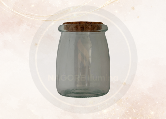 Tarro de Vidrio con Tapa de Corcho | Envase Natural para Velas, Sales y Regalos