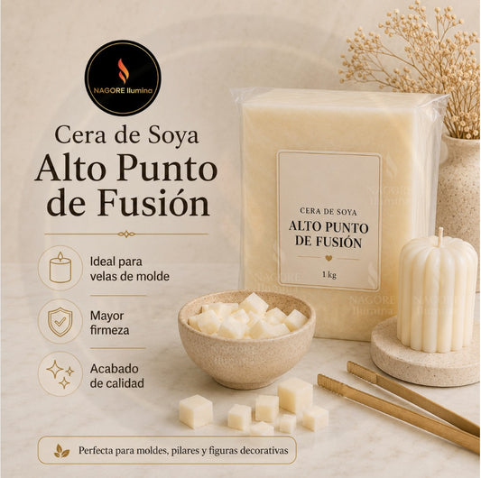 Cera de Soya Alto Punto de Fusión 1 kg