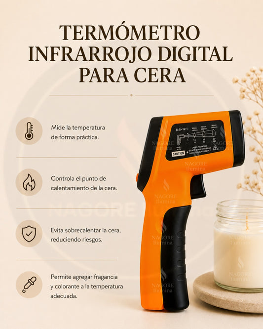 Termómetro Infrarrojo Digital para Cera