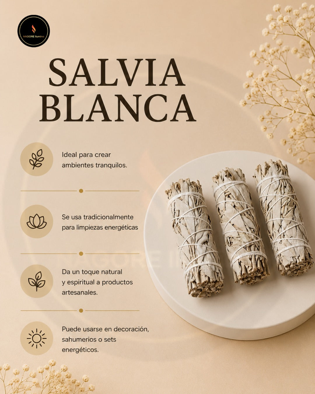 Palo Santo Natural 4 Piezas | Sahumerio y Ambientación