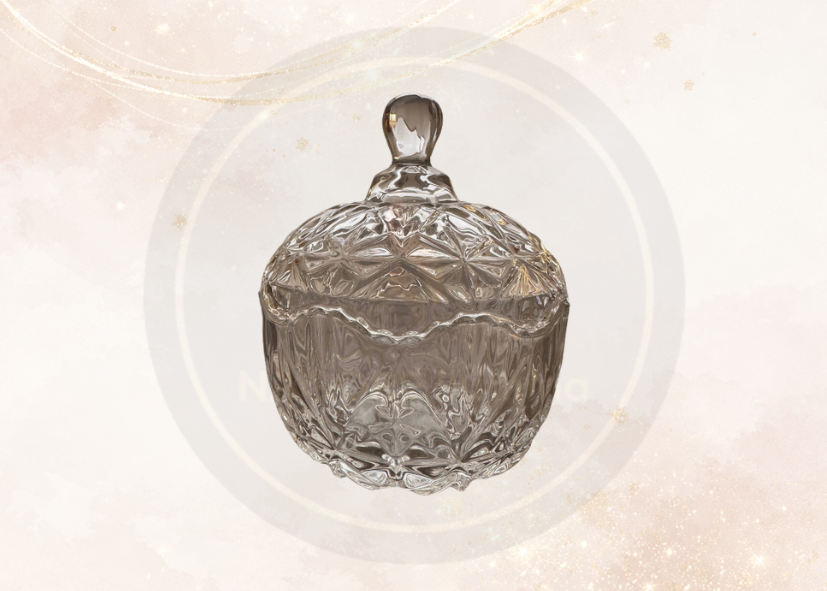 Bombonera Mediana de Cristal con Tapa | Envase Premium para Velas Artesanales