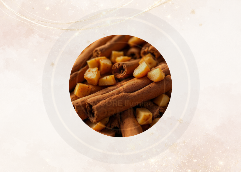 Fragancia canela-manzana para velas